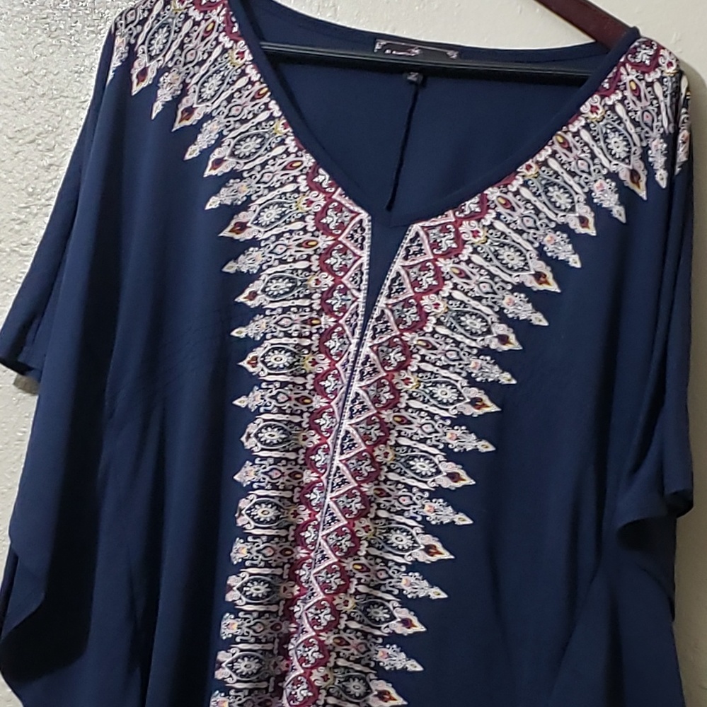 Almost Famous Ladies Blue top